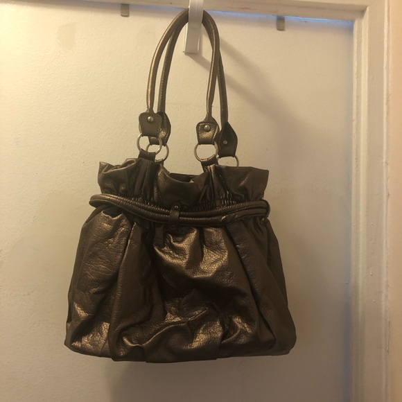 Large tote with two handles on chocolate color - Picture 2 of 4